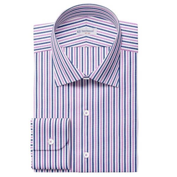 Blue, Purple & White Strips Very Soft Shirt Fabrics 709-95AA