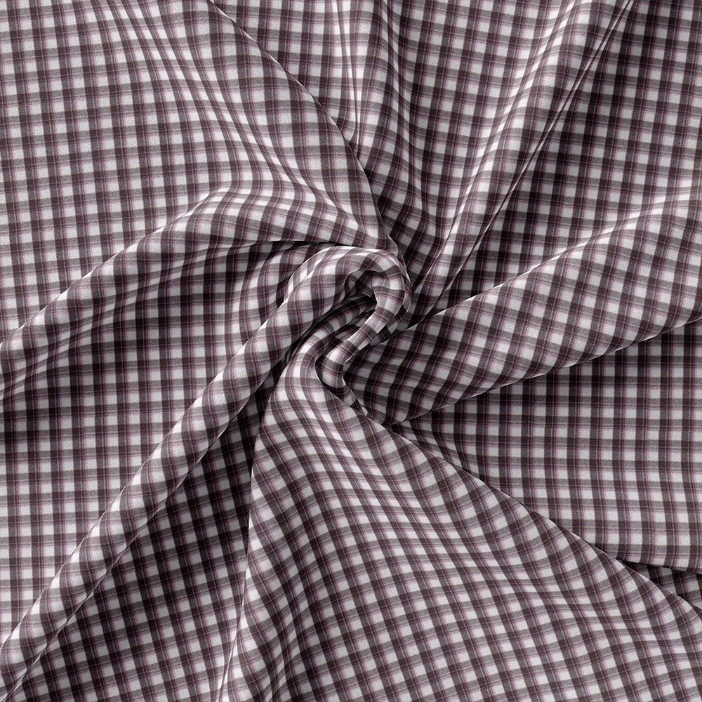 Dark Maroon & White Check Shirt Cloth 999-261 - Image 5