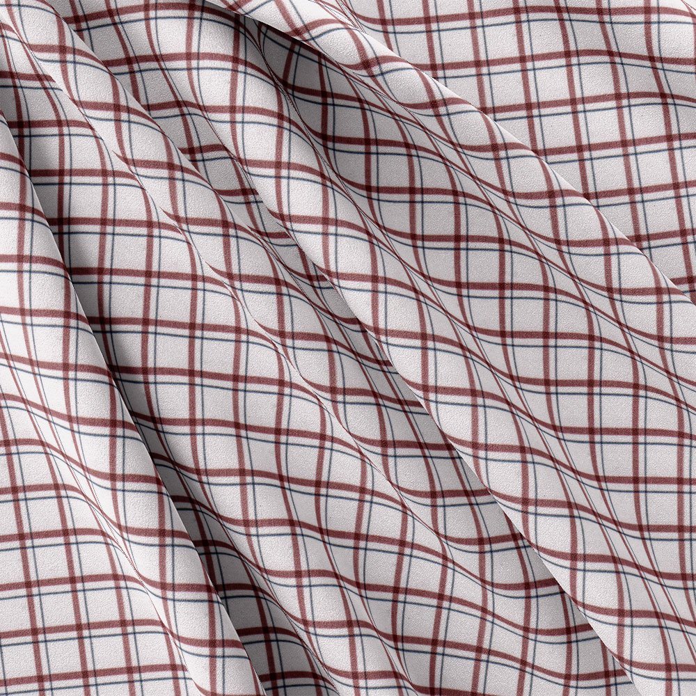 Maroon Check Shirt Cloth 999-325 - Image 3