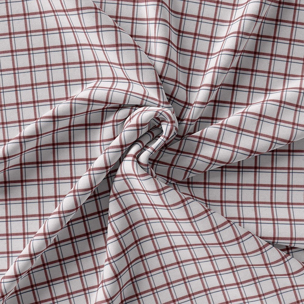 Maroon Check Shirt Cloth 999-325 - Image 5