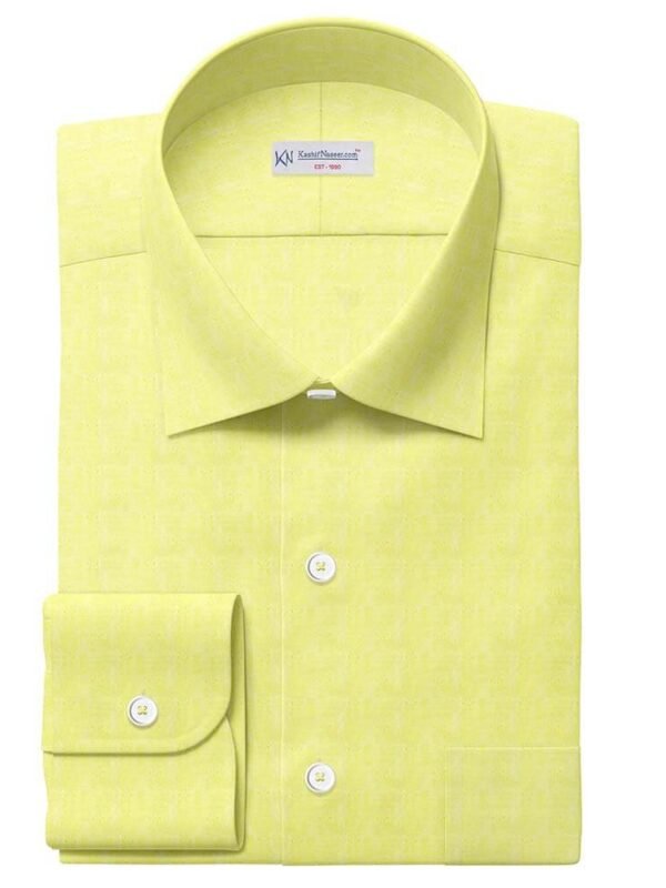 Light Yellow Self Design Crispy Irish Linen By PTONTO LINO 20631-129
