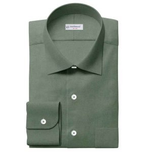 Green Plain Crispy Irish Linen By PTONTO LINO
