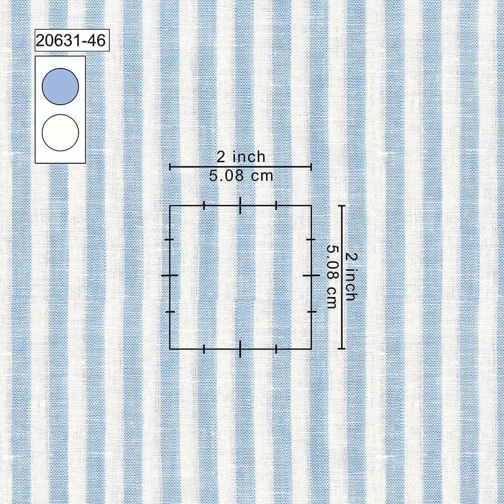 Sky & White Strips Irish Linen By PTONTO LINO - Image 5