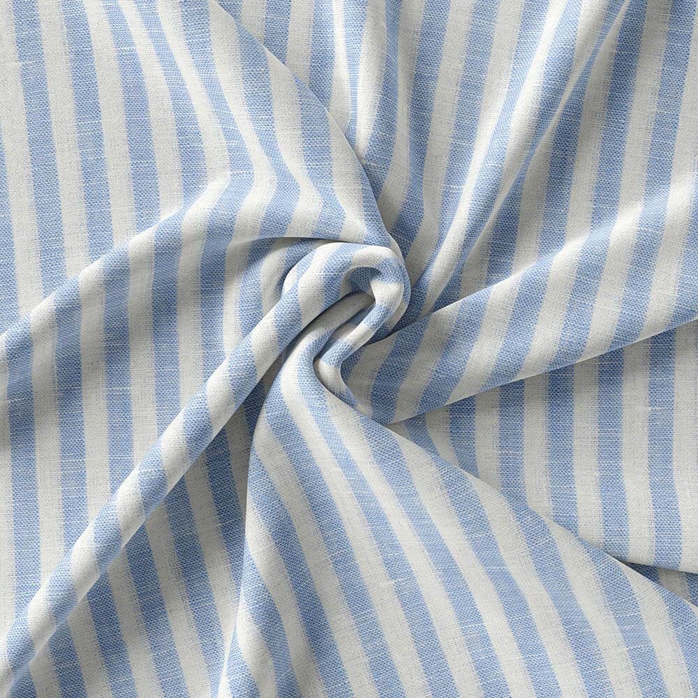 Sky & White Strips Irish Linen By PTONTO LINO - Image 2