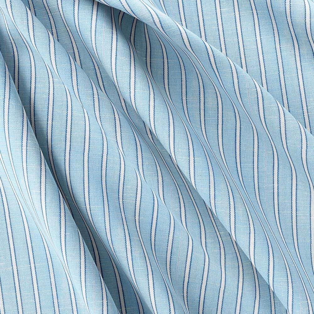 Sky, Navy & White Strips Irish Linen By PTONTO LINO - Image 5