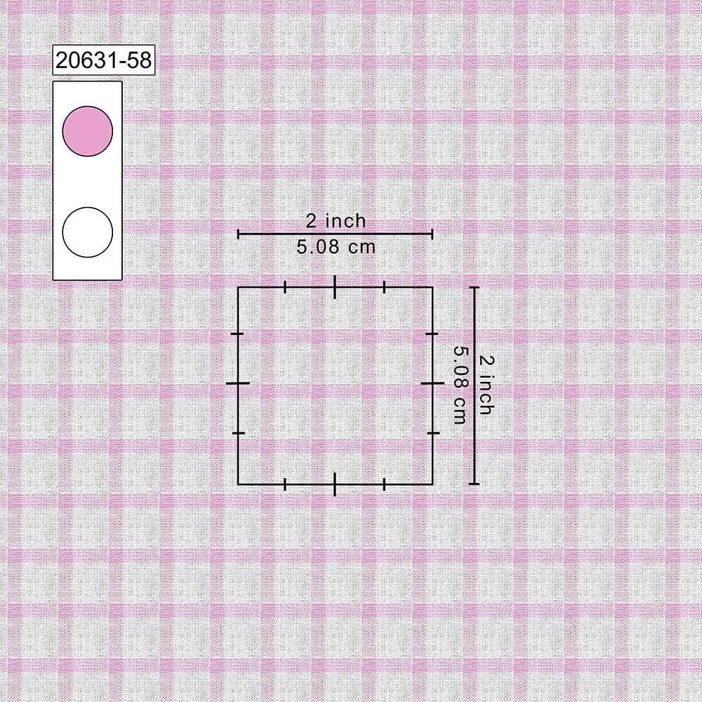 Purple Check Crispy Irish Linen By PTONTO LINO 20631-58 - Image 2