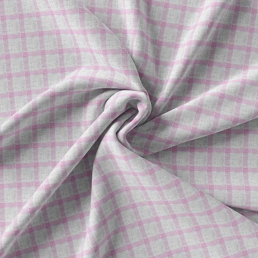 Purple Check Crispy Irish Linen By PTONTO LINO 20631-58 - Image 5