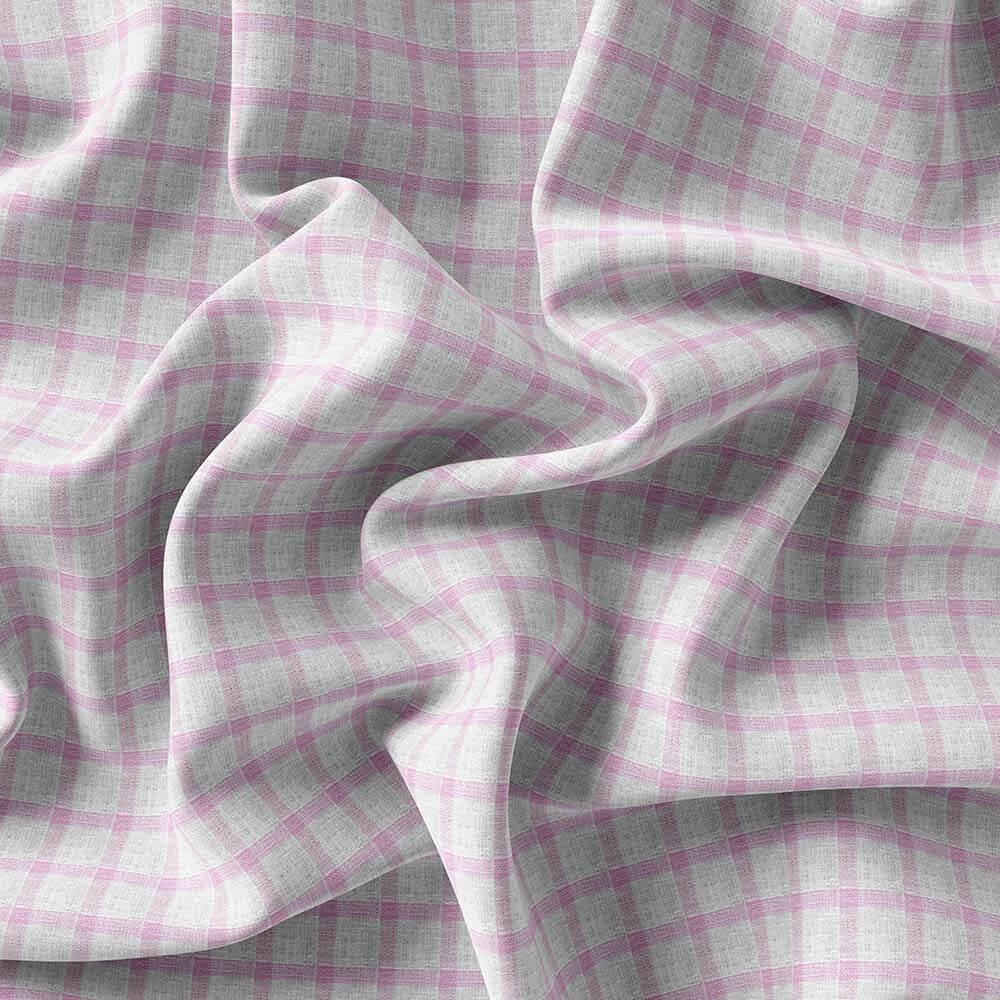 Purple Check Crispy Irish Linen By PTONTO LINO 20631-58 - Image 4