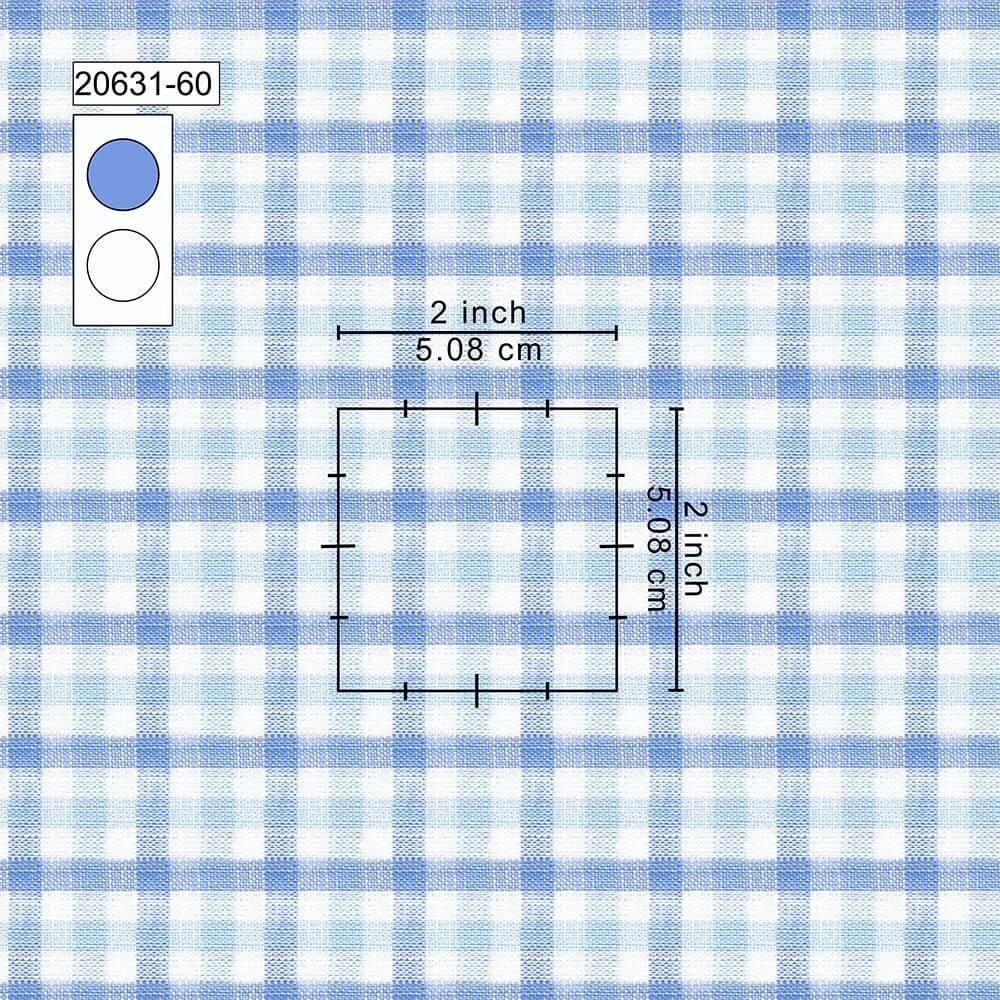 Sky & White Check Irish Linen By PTONTO LINO - Image 2