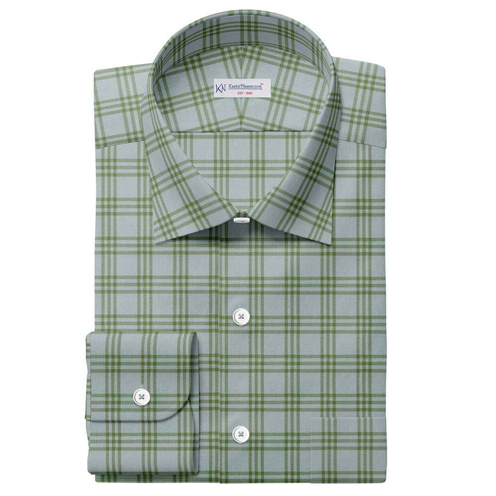 Green Casual Check Shirt 222-52