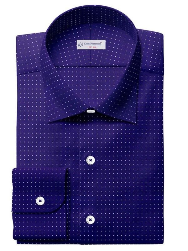 Royal Blue Printed Shirt Fabric 333-128