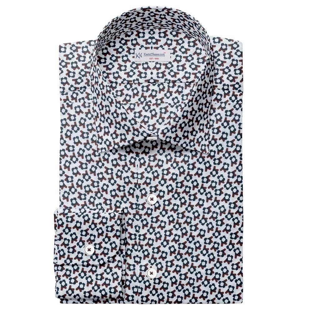 White Black & Maroon Printed 333-148