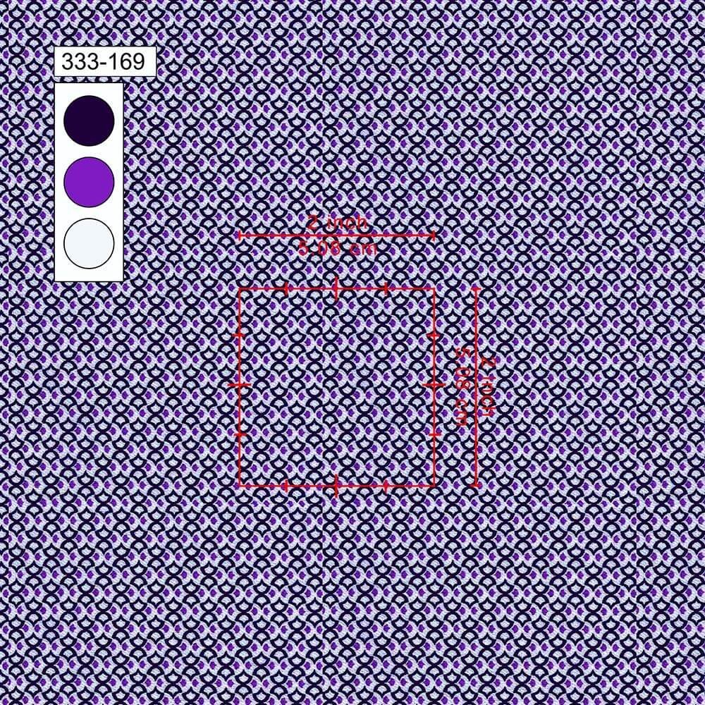 Purple-Navy Blue-White Printed Shirt Fabric 333-169 - Image 2