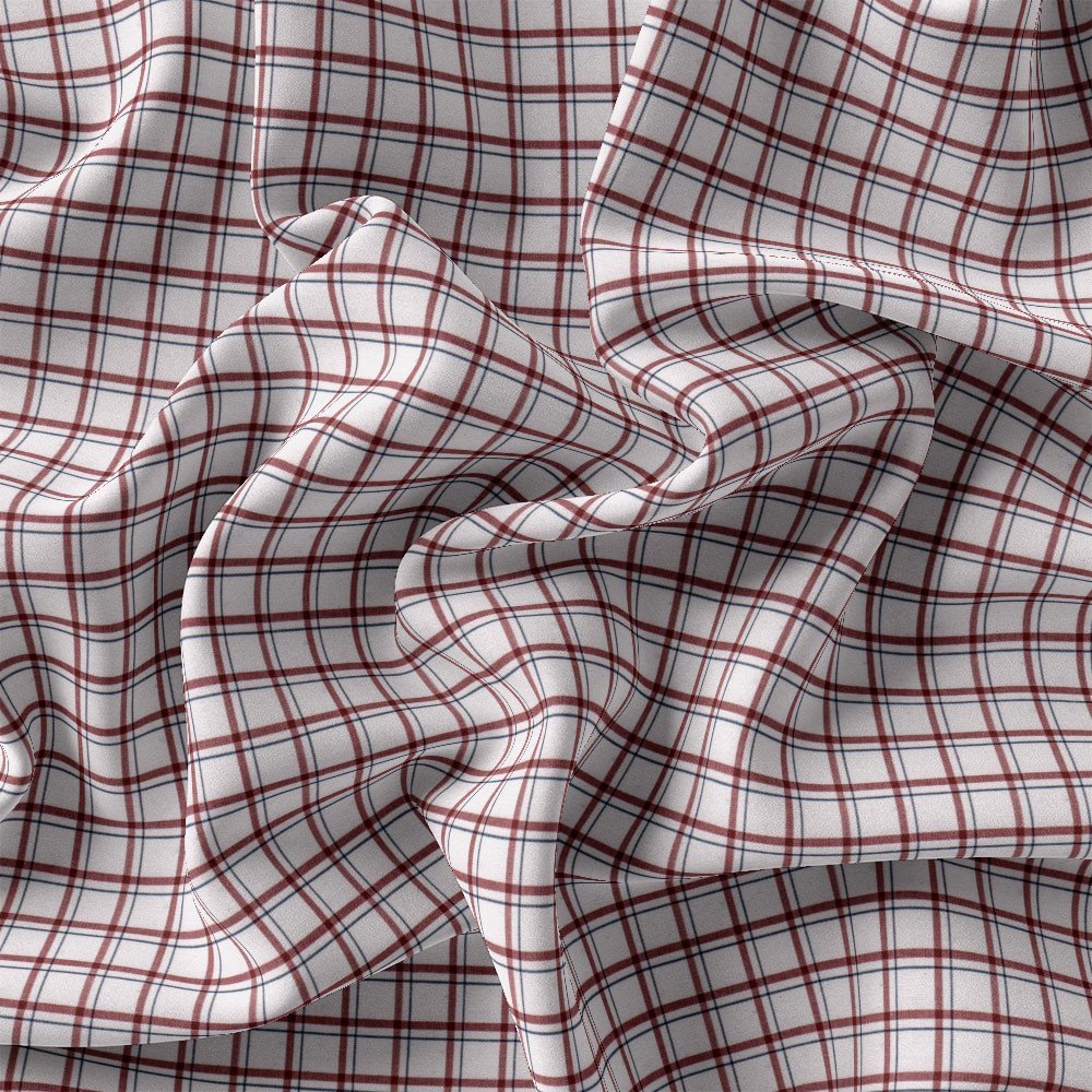 Maroon Check Shirt Cloth 999-325 - Image 4