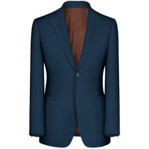 Navy Blue Birdeye By NOBILITY Suit Fabrics
