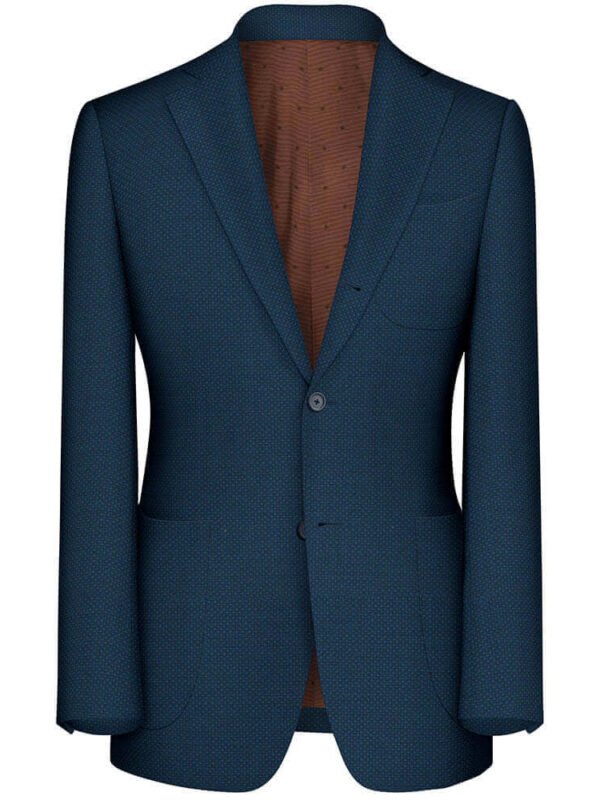 Navy Blue Birdeye By NOBILITY Suit Fabrics