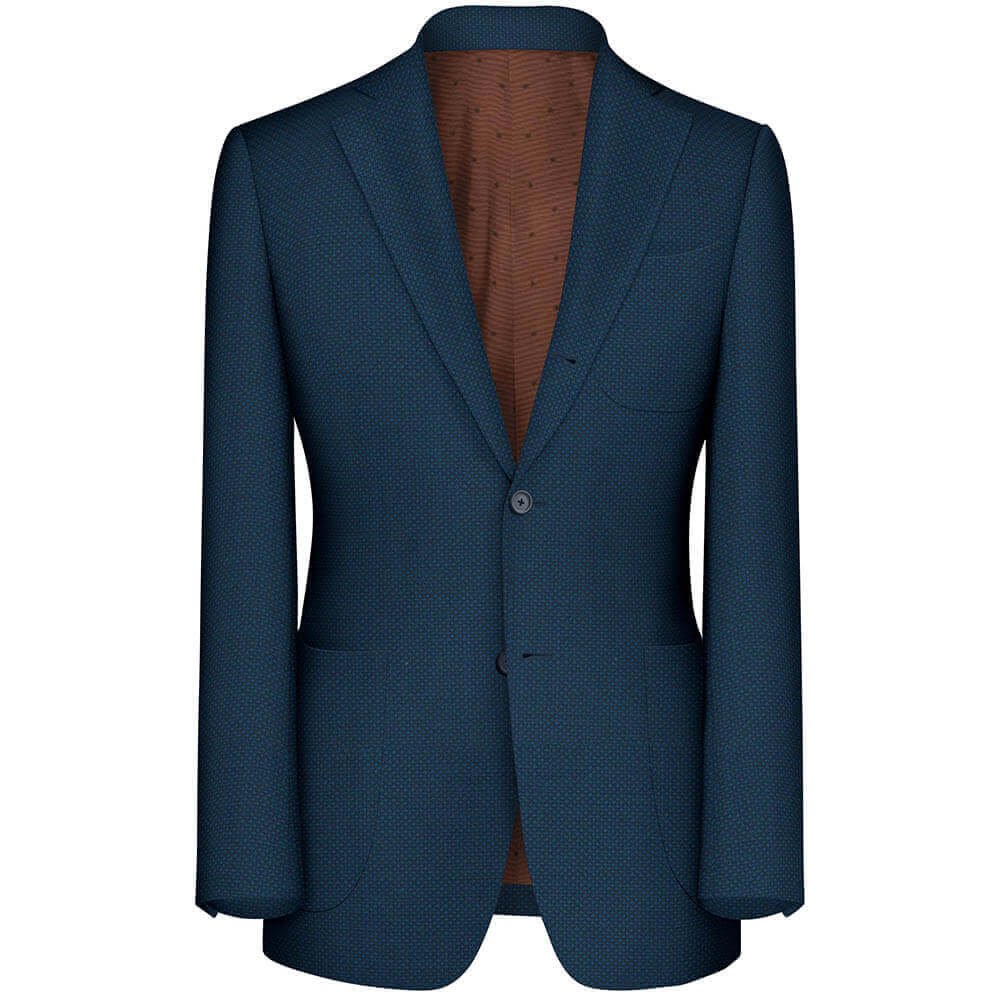Navy Blue Birdeye By NOBILITY Suit Fabrics
