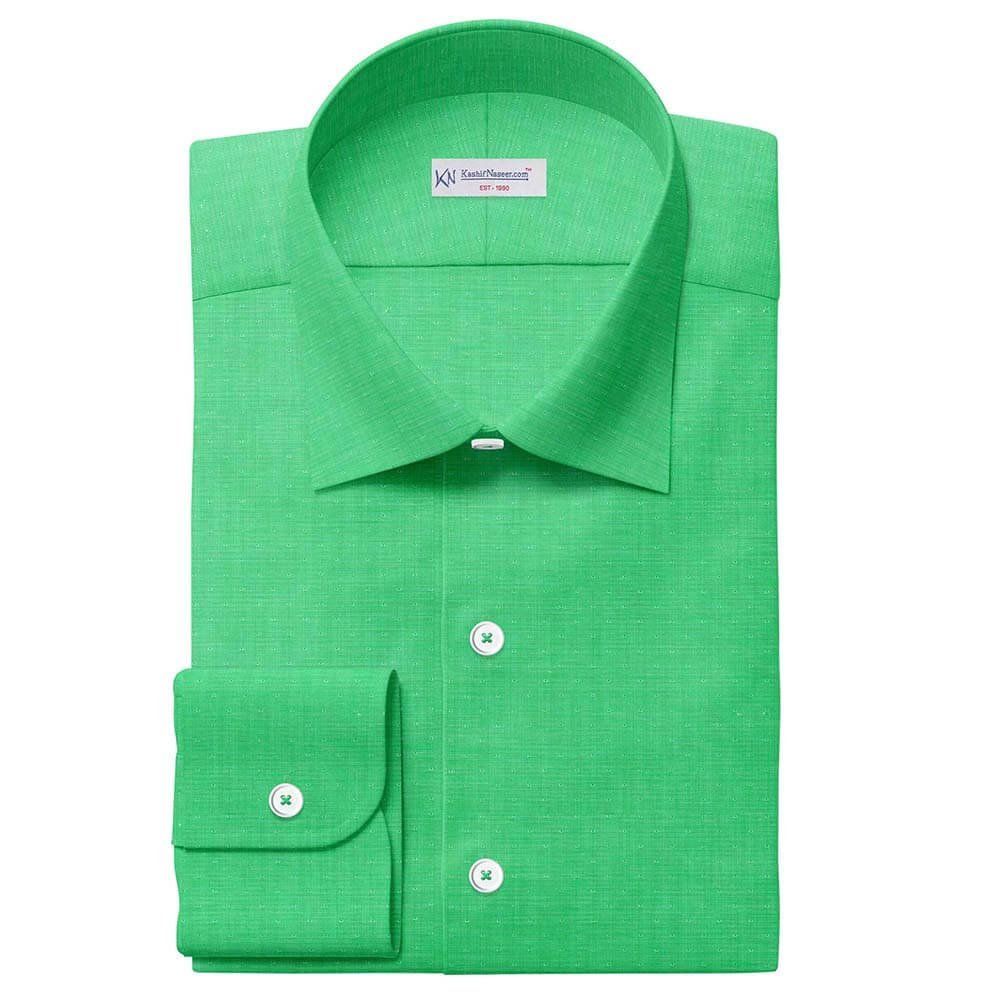 Green Self Dobby Shirt 666-14