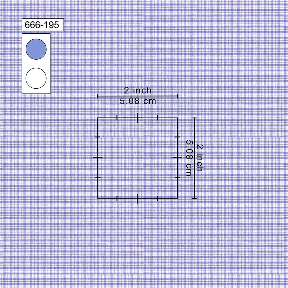 Sky & White Check Shirt Fabrics 666-195 - Image 2