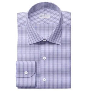 Sky & White Check Shirt Fabrics 666-195