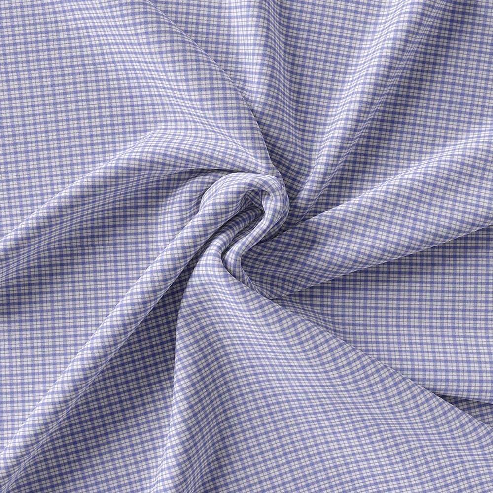 Sky & White Check Shirt Fabrics 666-195 - Image 3