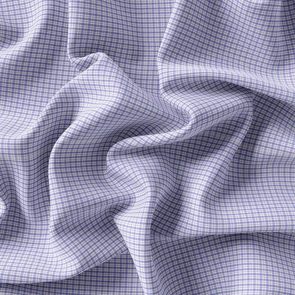 Sky & White Check Shirt Fabrics 666-195 - Image 4
