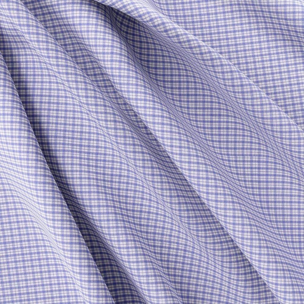 Sky & White Check Shirt Fabrics 666-195 - Image 5