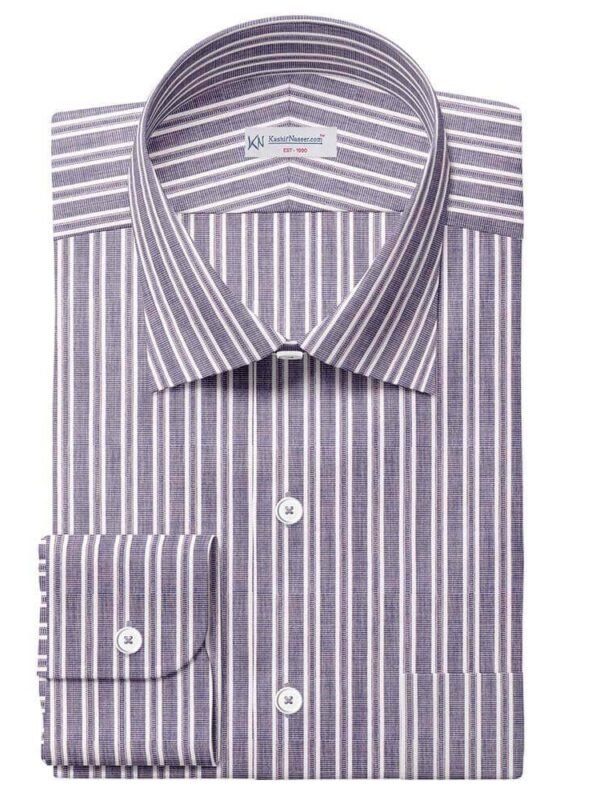 Blue & White Fashion Strips Shirt Fabric 666-234
