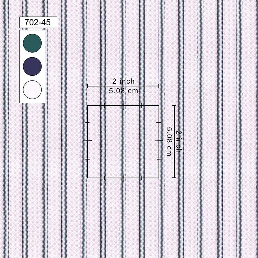 White & Grey Fashion Striped Shirt Fabrics 702-45 - Image 2
