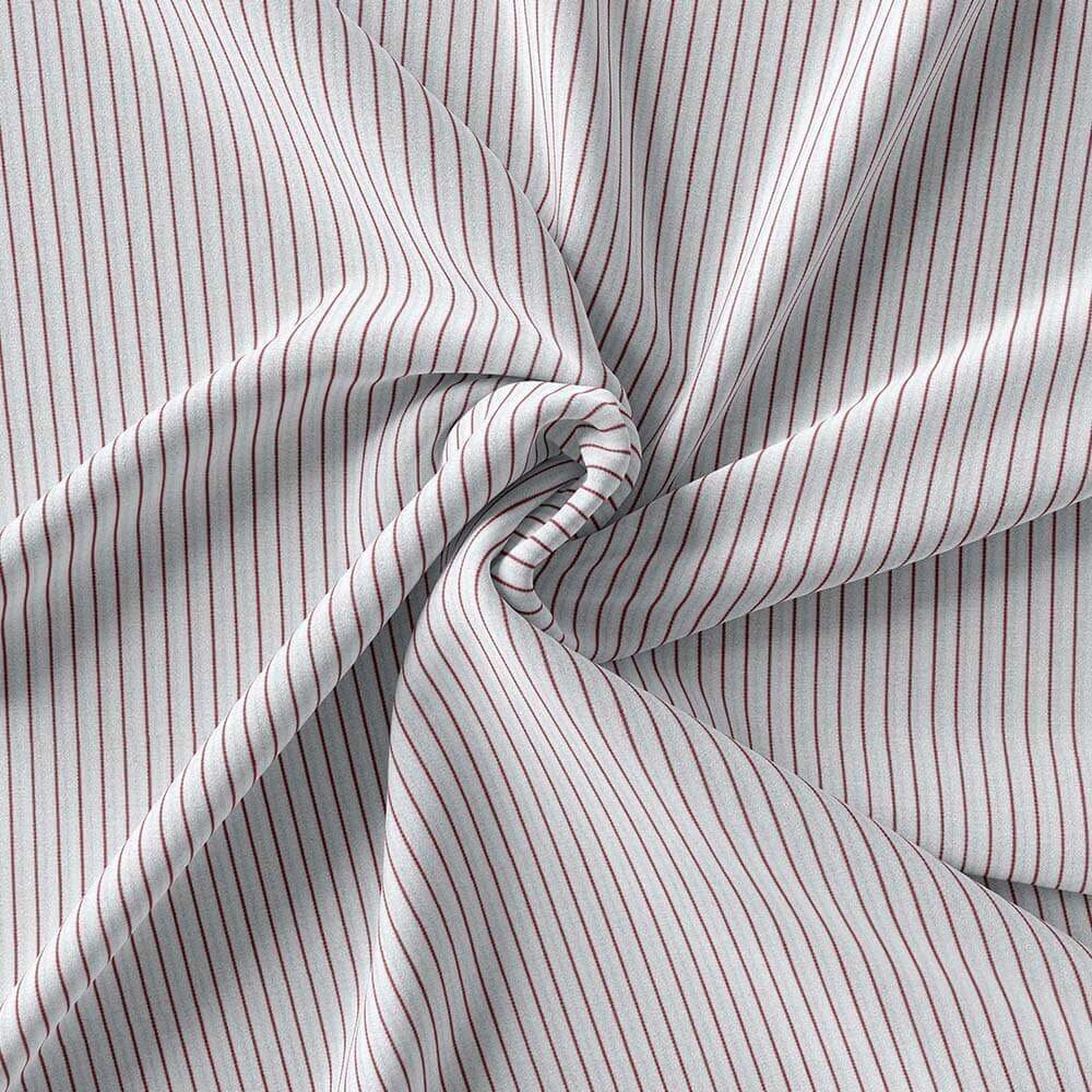 Maroon Narrow Strips Shirt Fabric - Image 3