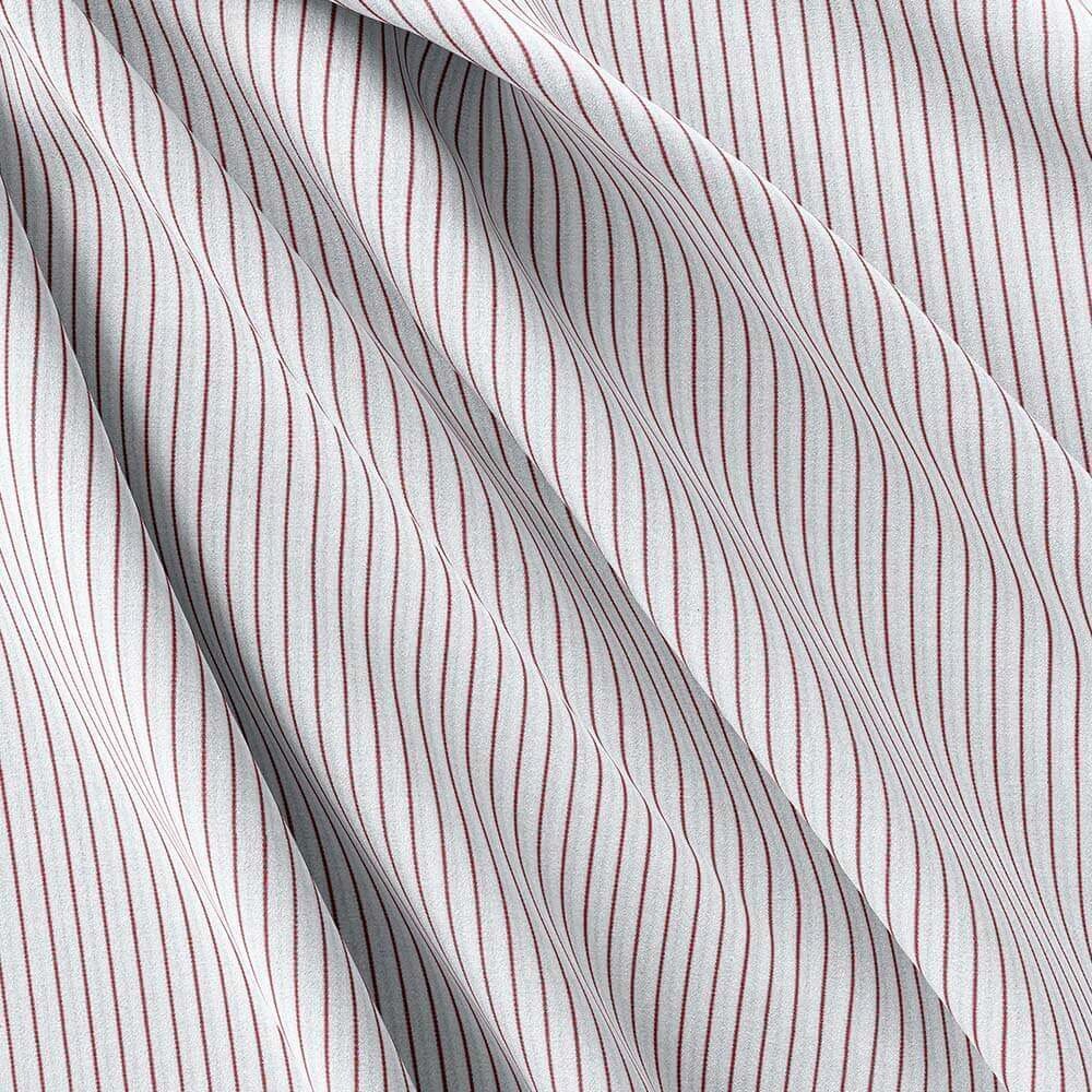 Maroon Narrow Strips Shirt Fabric - Image 5