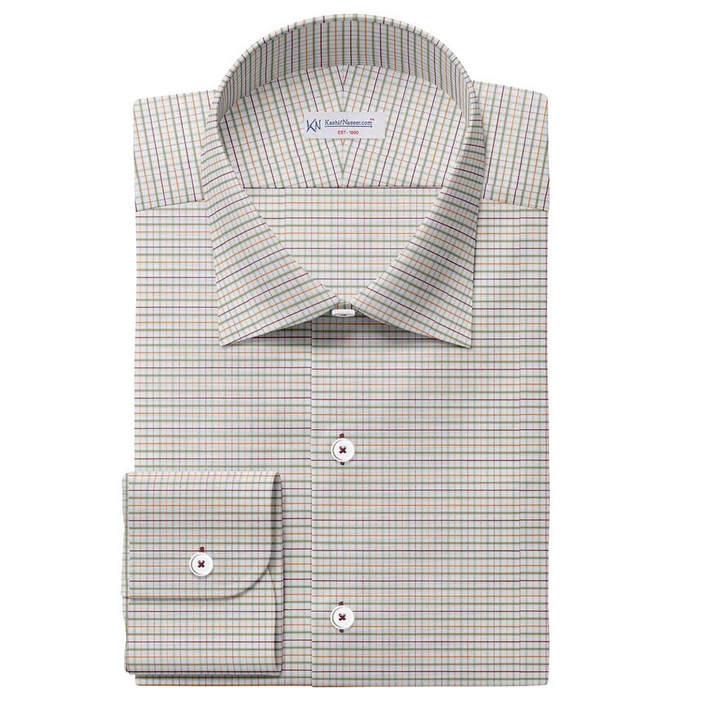 Multi Small Check Self Shirt Fabric 704-284
