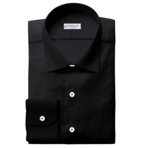 Jet Black Plain Shirt Fabric  750-3AA