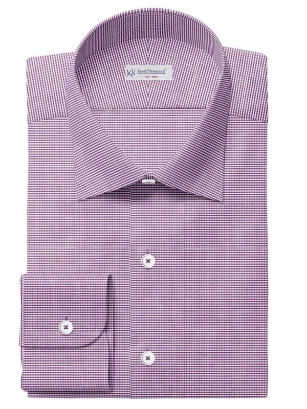 Plum & White Shirt Fabrics 708-279
