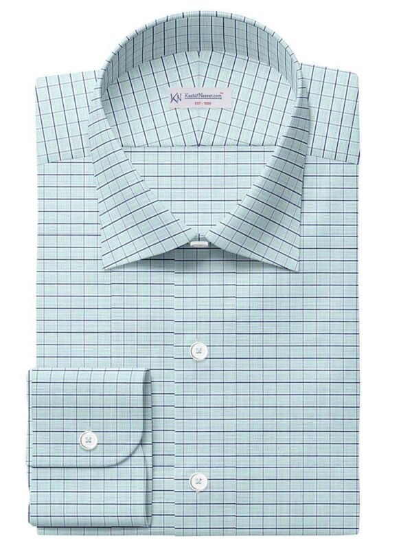White & Blue Check Very Soft Shirt 708-281
