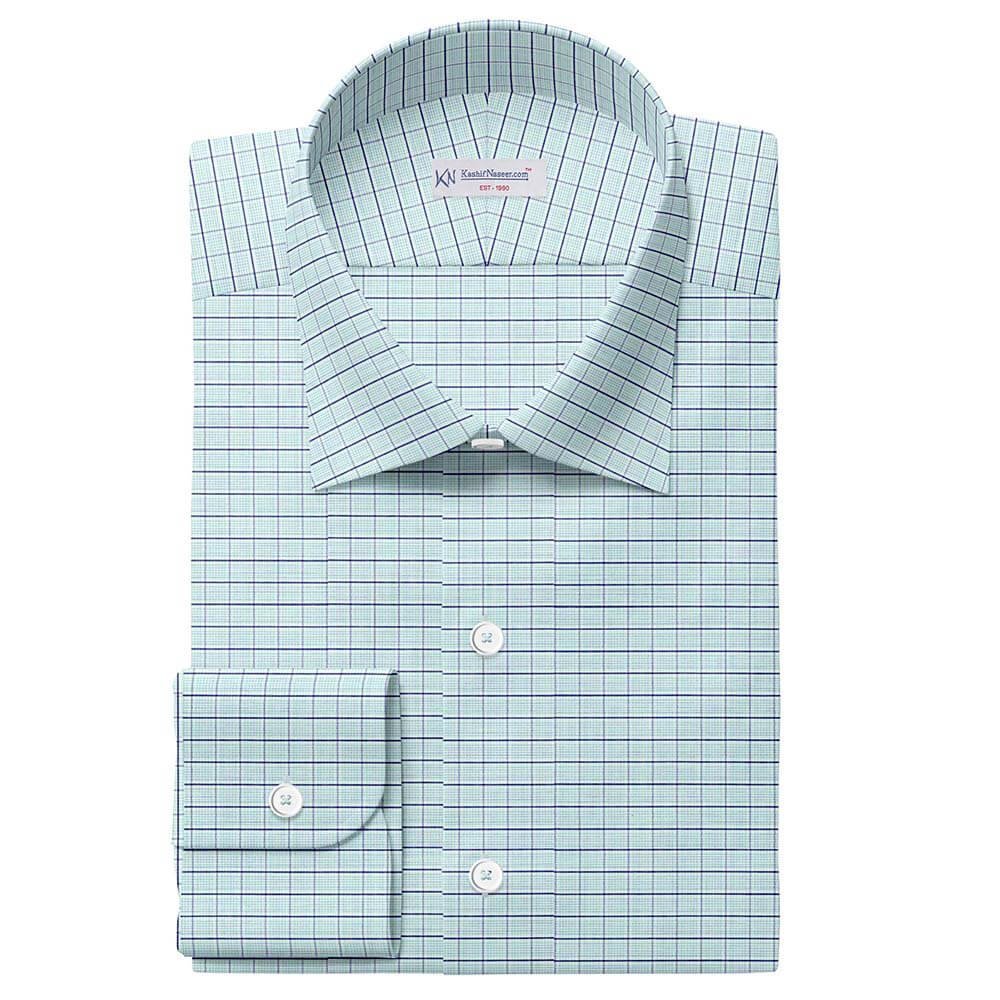White & Blue Check Very Soft Shirt 708-281