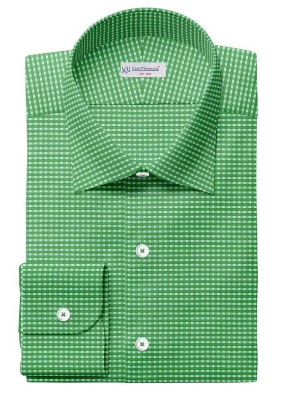 Green Check Shirt Fabrics 708-327
