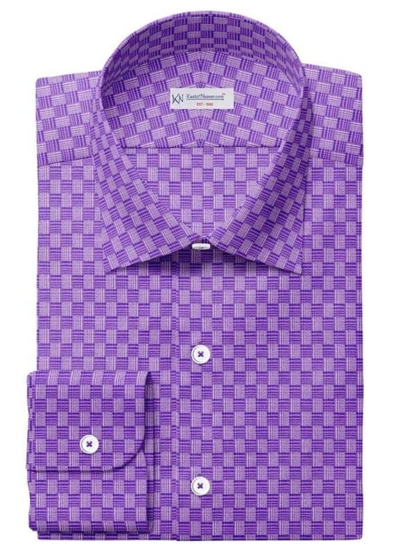 Purple Self Dobby Shirt 708-74