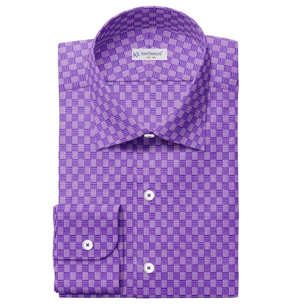 Purple Self Dobby Shirt 708-74