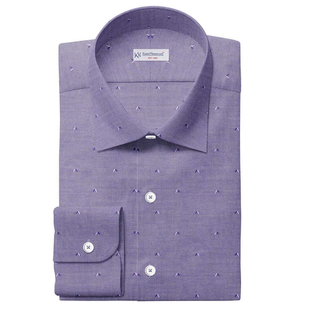 Mid Blue Oxford Self Shirt 708-82