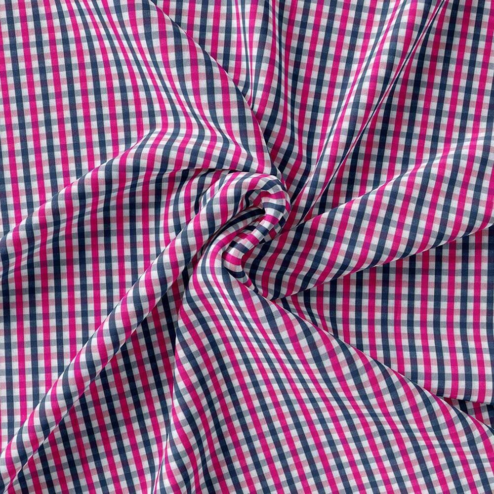 Pink Blackish Blue & White Check Shirt 709-106 - Image 3