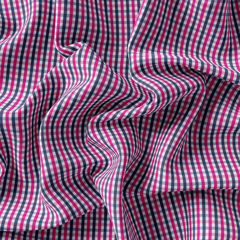 Pink Blackish Blue & White Check Shirt 709-106 - Image 4