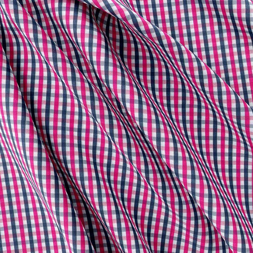Pink Blackish Blue & White Check Shirt 709-106 - Image 5