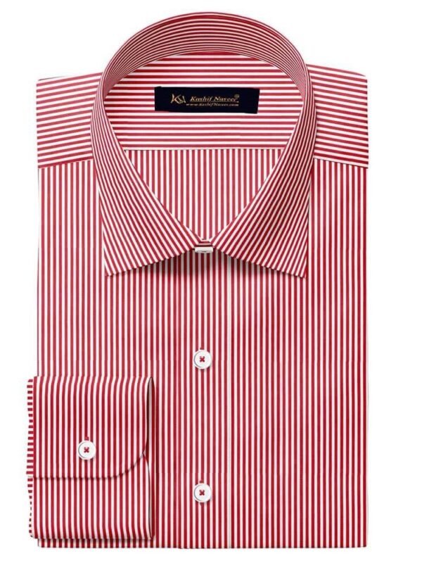 Maroon & White Striped Shirt 709-116