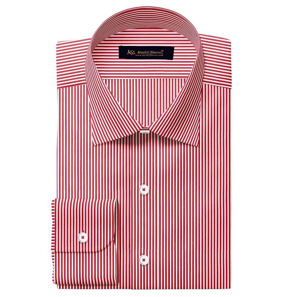 Maroon & White Striped Shirt 709-116