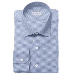Sky & White Embroided Pima Cotton 100% Shirt Fabrics 709-201