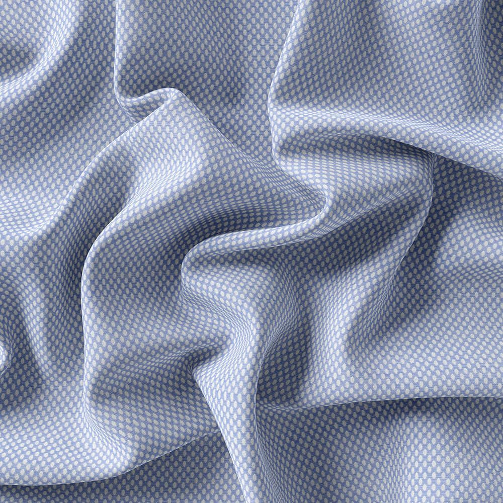 Sky & White Embroided Pima Cotton 100% Shirt Fabrics 709-201 - Image 3