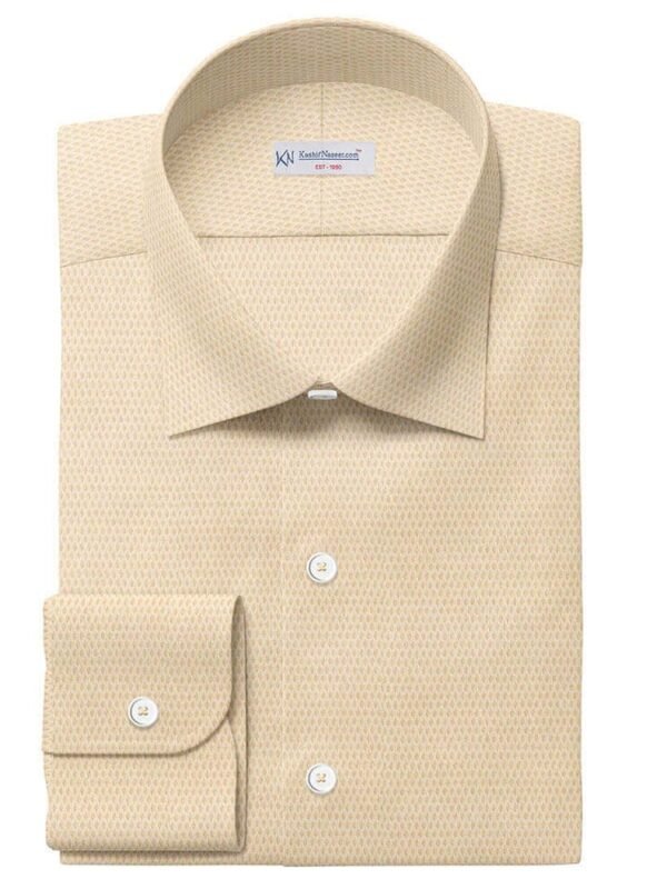 Light Orange Self Design Shirt Fabric 709-204