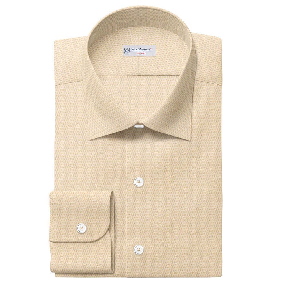 Light Orange Self Design Shirt Fabric 709-204