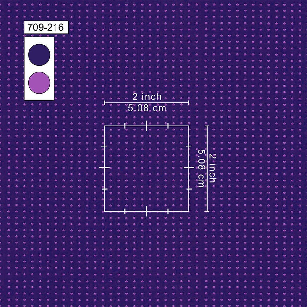Embroided Purple Full Stop On Ink Blue Pima Cotton 100% Shirt Fabrics - Image 2
